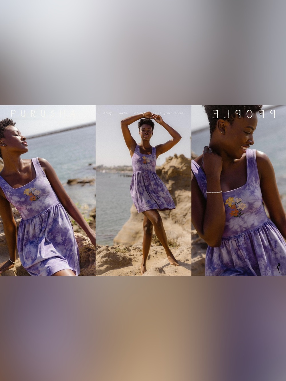 S * NEW * Sol Lily Dress (purple tie dye)